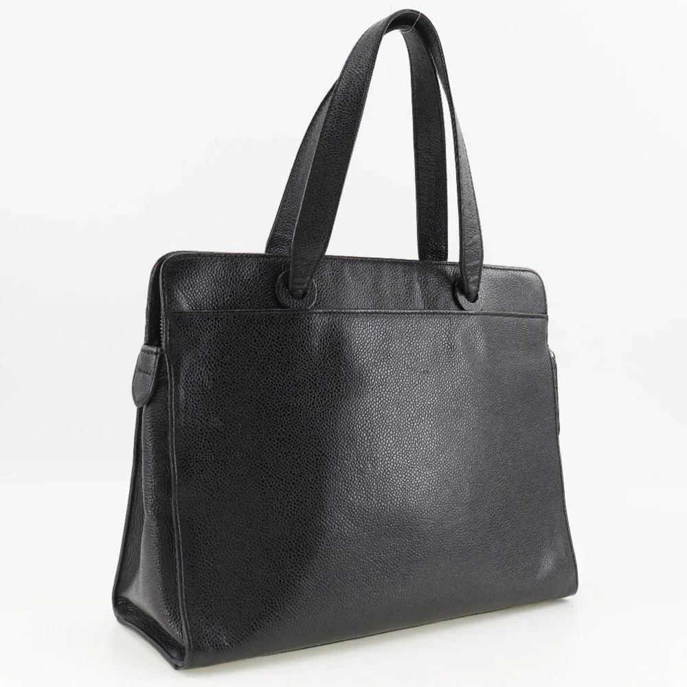 CHANEL Black Caviar Leather Bag